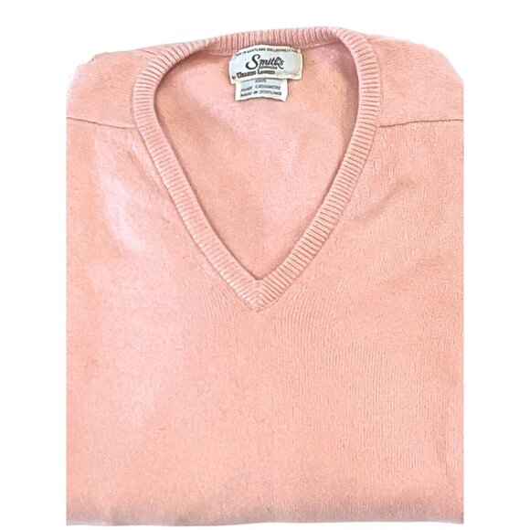 Vintage William Lockie Cashmere Sweater 2X V Neck Scotland 100% Pure Cashmere - Picture 1 of 5
